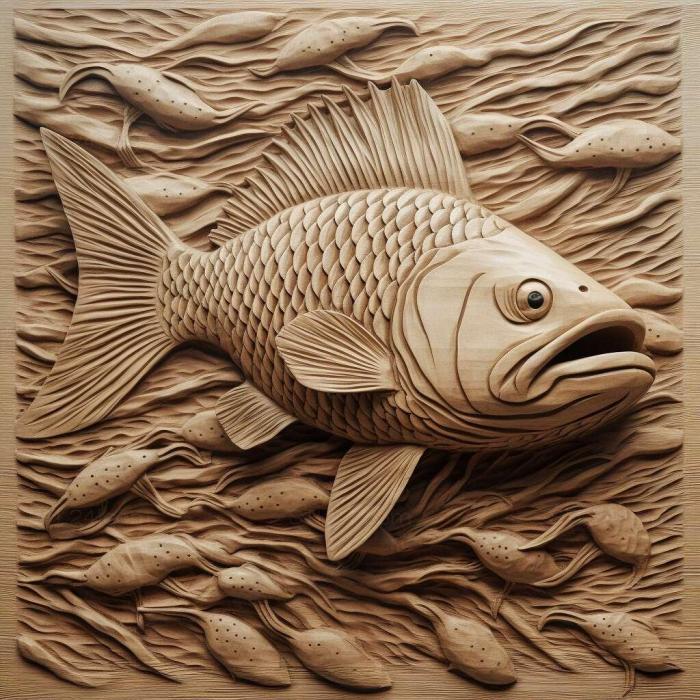 Nature and animals (Kallicht fish 1, NATURE_3185) 3D models for cnc